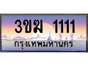 3.ทะเบียนรถ 1111 เลขประมูล 3ขฆ 1111 จากกรมขนส่ง