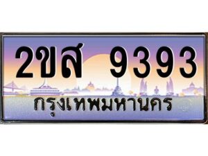 2.ป้ายทะเบียนรถ 2ขส 9393 เลขประมูล ทะเบียนสวย 2ขส 9393 จากกรมขนส่ง