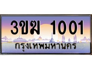 4.ทะเบียนรถ 1001 ทะเบียนสวย 3ขฆ 1001 จากกรมขนส่ง