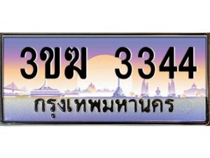 2.ทะเบียนรถ 3344 เลขประมูล 3ขฆ 3344 จากกรมขนส่ง