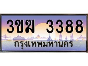 3.ทะเบียนรถ 3388 ทะเบียนสวย 3ขฆ 3388 จากกรมขนส่ง