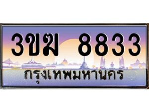 2.ทะเบียนรถ 8833 เลขประมูล 3ขฆ 8833 จากกรมขนส่ง