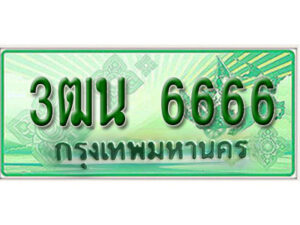 2.Okdee ทะเบียนสวยรถกระบะ - 3ฒน 6666 ป้ายเขียวเลขประมูล