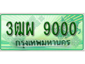 4. ทะเบียนสวยรถกระบะ - 3ฒผ 9000 ป้ายเขียวเลขประมูล