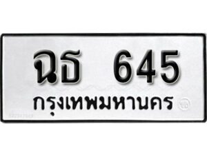 12.ทะเบียนรถ 645 ทะเบียนมงคล ผลรวมดี 24 เลขนำโชค ฉธ 645 จากกรมขนส่ง