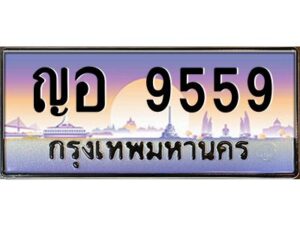 12.ป้ายทะเบียนรถ 9559 เลขประมูล ทะเบียนสวย ญอ 9559 จากกรมขนส่ง