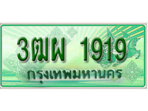 2.Okdee ทะเบียนสวยรถกระบะ - 3ฒผ 1919 ป้ายเขียวเลขประมูล