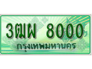 2.Okdee ทะเบียนสวยรถกระบะ - 3ฒผ 8000 ป้ายเขียวเลขประมูล