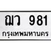 3.ป้ายทะเบียนรถ 981 ทะเบียนมงคล ฌว 981 จากกรมขนส่ง -B0401