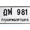 3.ป้ายทะเบียนรถ 981 ทะเบียนมงคล ฎฟ 981 จากกรมขนส่ง -B0401