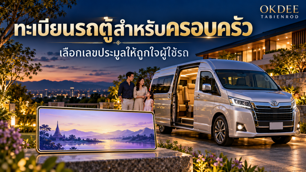 ทะเบียนรถตู้สำหรับครอบครัว เลือกเลขประมูลให้ถูกใจผู้ใช้รถกับ OKDEE