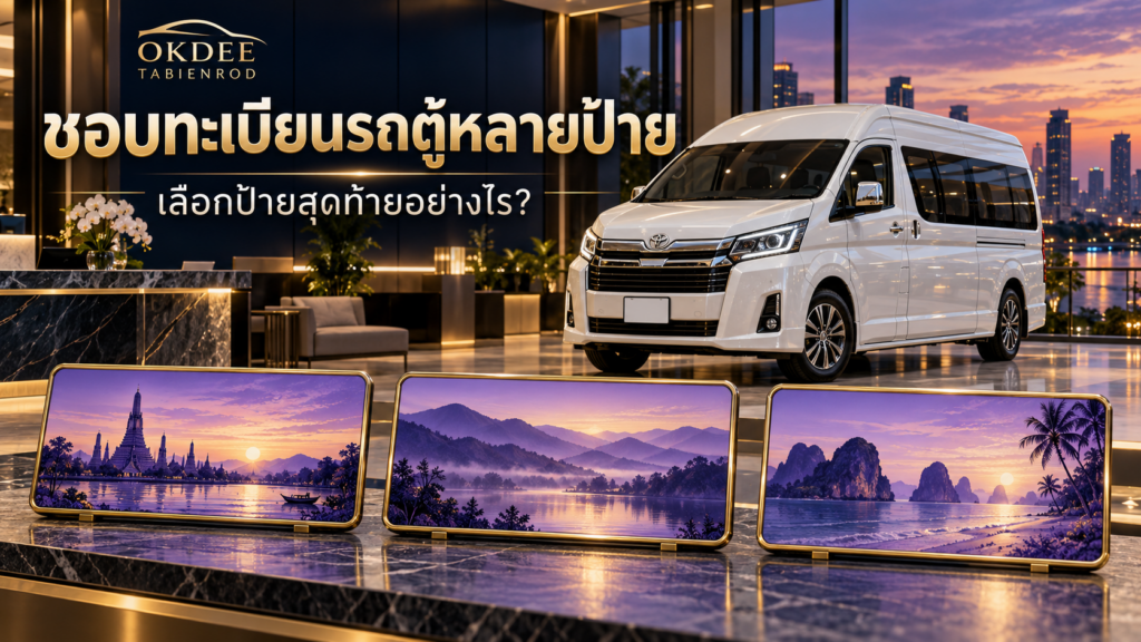 ชอบทะเบียนรถตู้หลายป้าย เลือกป้ายสุดท้ายอย่างไรกับ OKDEE